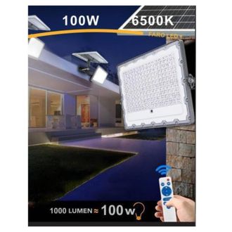 Trade Shop Trade Shop Traesio - Trade Shop - Faro Led 100 Watt Crepuscolare Pannello Energia Solare Telecomando Ip65 Sl-100w