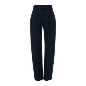 Alexander McQueen Stijlvolle Broeken voor Mannen en Vrouwen - Dames - Broeken - Blauw - Maat: S Wol