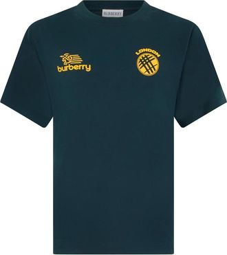 Burberry Katoenen T-shirt Met Print - Heren - T-shirts - Zwart - M - Katoen - Tops