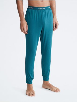 Calvin Klein Mens Ultra-Soft Modern Lounge Sleep Joggers - Blue - XL