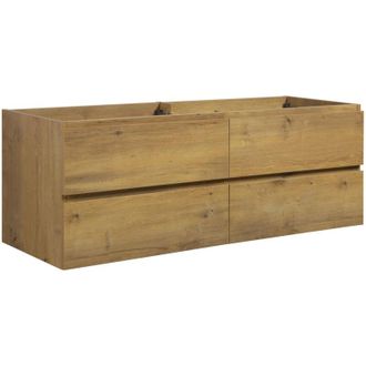 Badplaats Badplaats - Mobile da bagno Angela 140cm - Rovere - armadio mobiletto lavabo