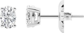 Grown Brilliance 14K White Gold IGI Certified 1 Carat Oval Cut Lab Grown Diamond Stud Earrings for Women, VS Clarity, E-F Color
