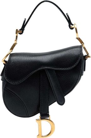 Dior 2021 Micro Goatskin Saddle satchel - Zwart