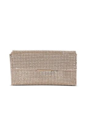 Badgley Mischka Jayden Crystal Envelope in Gold at Nordstrom, Size Small