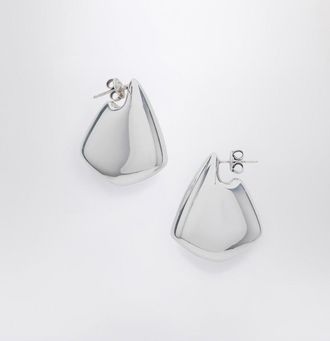 Bottega Veneta Sterling silver small Fin earrings