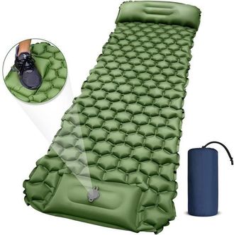 OEM Colch&oacute;n De Camping Con Bomba De Pie, Esterilla Hinchable De 10 Cm De Grosor, Bomba De Aire Integrada Y Almohada