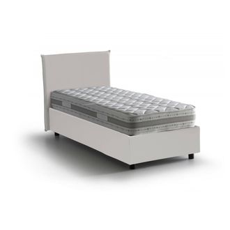 Talamo Italia Talamo Italia - Cama Individual Cesidia, Cama Contenedor Con Tapizado En Ecopiel, 100% Made In Italy, Apertura Frontal, Con Colch&oacute;n Cm 90x190 Incluido