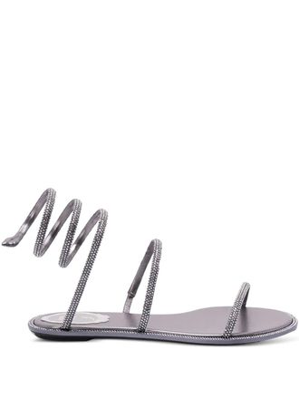 Rene Caovilla spiral-detail sandals - Grigio