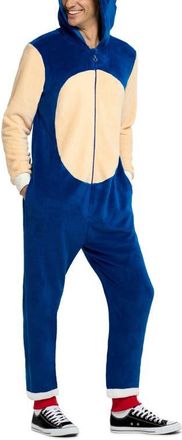 OppoSuits Sonic the Hedgehog One-Piece Hooded Jumpsuit in Blue at Nordstrom, Size Xx-Large