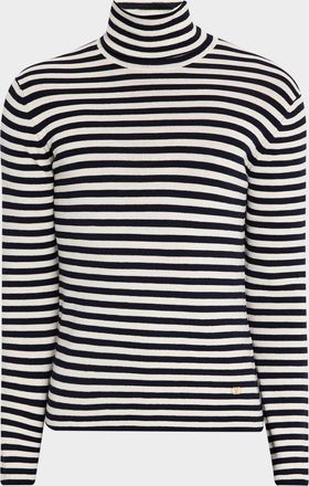 Valentino Garavani Mens Long-Sleeve Stripe Turtleneck T-Shirt