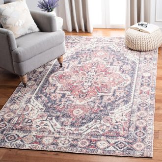 Safavieh Classic Vintage Hand Made Area Rug, Red / Blue Traditional Style Non-Shedding