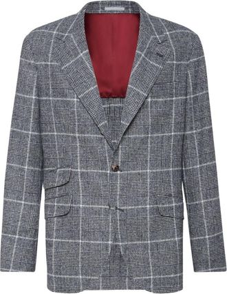 Brunello Cucinelli Blue Wool deconstructed jacket