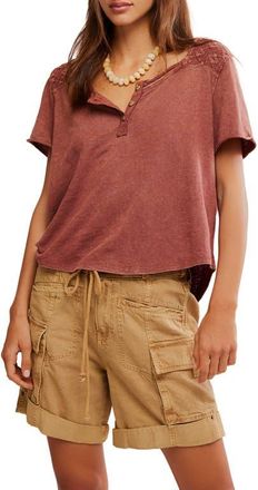 Free People Heirloom Henley Top in Canyon Sunset at Nordstrom, Size Small