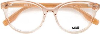 Alexander McQueen Transparent Pink Acetate Eyeglasses - Pink