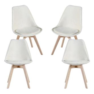 Regalos Miguel Regalos Miguel - Packs Sillas Comedor - Pack 4 Sillas Synk Terciopelo - Beige