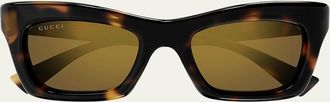Gucci Logo Acetate Cat-Eye Sunglasses