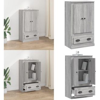 vidaXL Credenza Grigio Sonoma 60x35,5x103,5 cm in Legno Multistrato - Credenza grigio - Credenza moderna