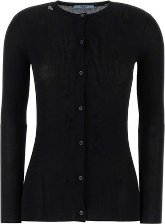 Prada Black Wool Cardigan