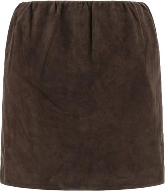 Rotate Brown Suede Skirt