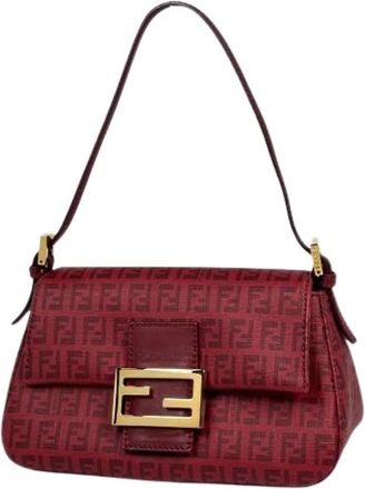 Fendi Pre-owned Zucchino Schoudertas - Dames - Vintage Schoudertas - Rood - ONE Size - Leer - Vintage
