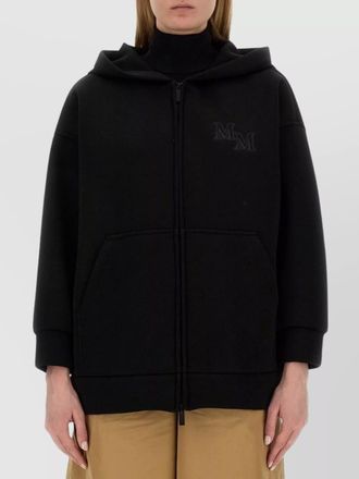 Max Mara hooded jacket with front pockets and long sleeves