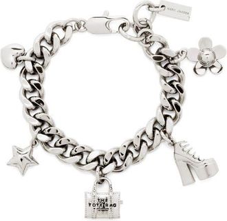Marc Jacobs Mini Icon Charm Bracelet in Light Antique Silver at Nordstrom