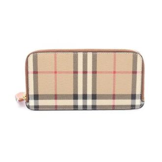 Burberry Pre-owned Wallets, female, Beige, Size: ONE SIZE Pre-owned Long Leather PVC Coin Case