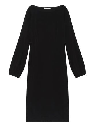 Maliparmi boat-neck balloon-sleeve midi dress - Black