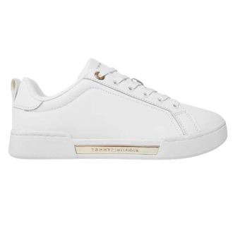 Tommy Hilfiger Sneakers, female, White, 3 UK, Leather Court Trainers