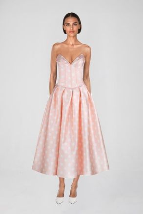 Ato&igrave;r Pepper Midi Dress in Pink/white at Nordstrom, Size X-Large