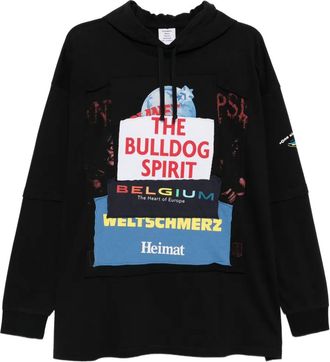 VETEMENTS Felpa con design patchwork - Nero