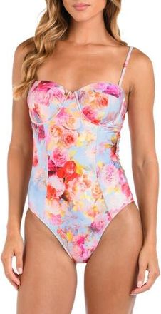L'agence Amie Soft Clound Underwire One-Piece Swimsuit in Pink at Nordstrom Rack, Size Large