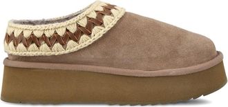 Mou Platform Clog Suede Slippers-Donna