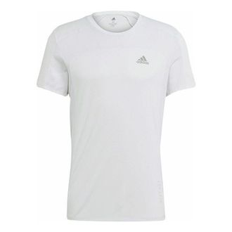 adidas Mens adidas Solid Color Logo Round Neck Sports Short Sleeve White T-Shirt GK4302