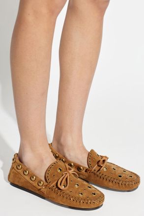Isabel Marant Suede Fitza Loafers, Womens, Brown