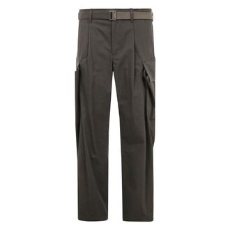 sacai Tough Ripstop Utility Trousers - male - Sacai - Straight Trousers - Green - XL - Trousers