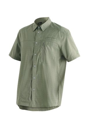 Maier Sports Funktionshemd MAIER SPORTS Mats S/S, Herren, Gr. 48, Normalgr&ouml;ssen, gr&uuml;n, 97% Polyester, 3% Elasthan, Hemden Funktionshemd, Herren Hemd kurzarm, karri