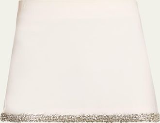 Alice & Olivia Rubi Embellished Satin Mini Skirt