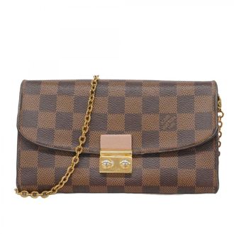 Louis Vuitton Ebene Rose Ballerine Chain/Shoulder Wallet (Pre-Owned)