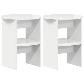 vidaXL Armario Auxiliar 2 Pcs Alto Brillo &Oslash;40 X 50 Cm Vidaxl