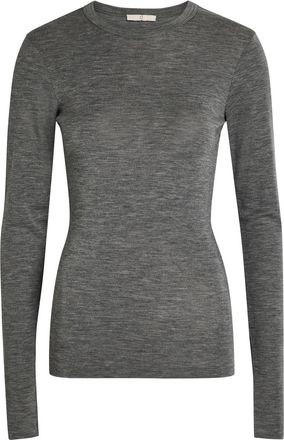 R&oacute;he Crew-neck Merino Wool T-shirt - Grey - 42 (UK14 / L)
