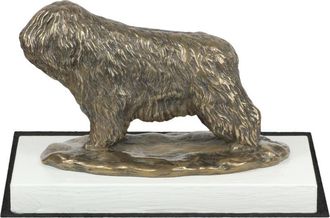 OEM Perro Pastor Polaco De Llanura, Pon: Estatuilla De Perro, Figura Sobre Una Base Blanca, Trofeo Para Una Exposici&oacute;n Canina De La Marca Art-dog