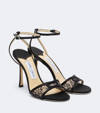 Jimmy Choo London Sandalias Leo de encaje