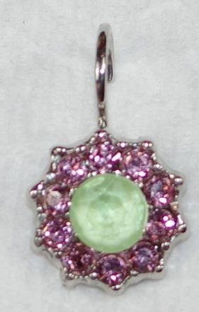 Mariana Womens Parasol Earrings In Green/ Pink