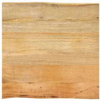 Berkfield Home Table Top 80x80x2.5 cm Live Edge Solid Wood Mango in Brown