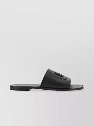 Dolce & Gabbana leather logo slides
