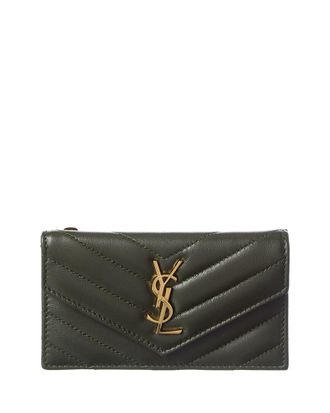 Saint Laurent Cassandre Leather Card Case
