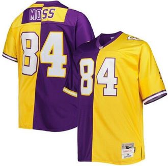 Mitchell & Ness Mens Mitchell & Ness Randy Moss Purple/Gold Minnesota Vikings Big & Tall Split Legacy Retired Player Replica Jersey at Nordstrom, Size Xx-Large