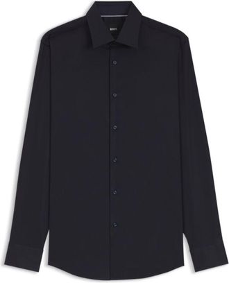 BOSS Easy-iron slim-fit shirt in cotton poplin