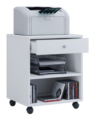 ebuy24 Contenedor De Rodillos Vcm Recipiente Lateral Con Dos Compartimentos Abiertos Dimensiones Aprox. Al. 54 X An. 45 X P. 38 Cm Contenedor De Oficina - Sa